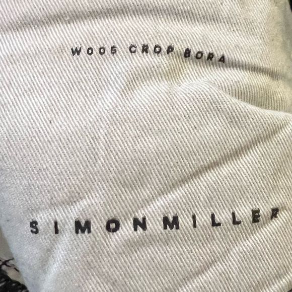 Simon Miller Black Mid-Rise Raw-Edge Wide-Leg Jeans Size 29 - Picture 5 of 9